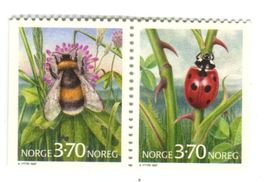 Briefmarken "Marienkäfer & Bienen". Norwegen.