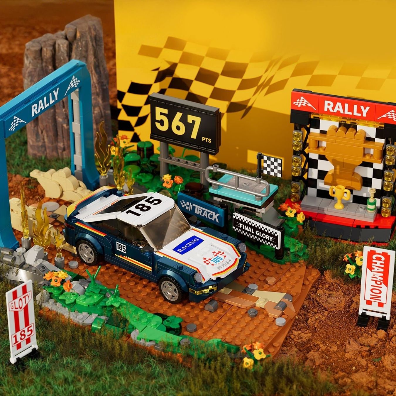 Kit di costruzioni: IAMBRICKS- 3 Sets- Rallye-Szenario - Klemmbausteinsets – Nuovo (secondo la descrizione) da Arboldswil venduto da Lubber 2