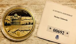 Meine Schweiz vergoldete Medaille BUNDESHAUS BERN
