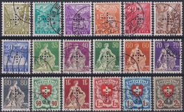 Bundesverwaltung, DII Nr.1-18, gestempelte SERIE, Kat: 900.-