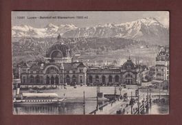LUZERN - Bahnhof - 1920 // Falte //