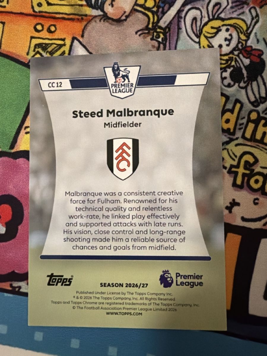Topps Carte collezionabili: Topps Chrome Steed Malbranque Fulham Premier – Usato da S. Antonino venduto da Mc2495 1