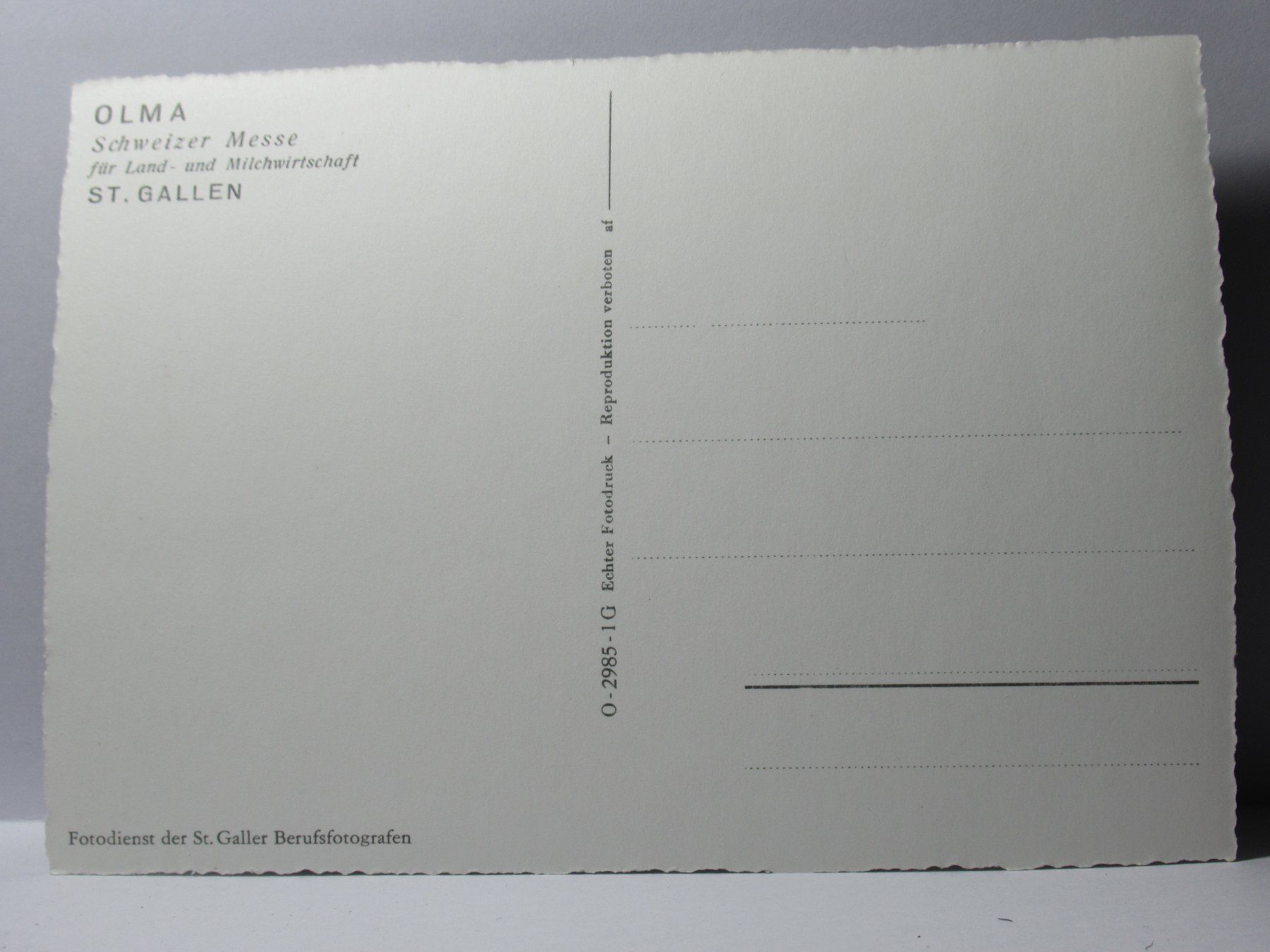 Cartoline postali: St. Gallen - Olma – Nuovo (secondo la descrizione) da Grenchen venduto da Bluemchen1900 1