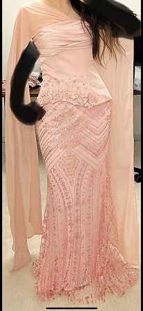 NEU Pinkes Abendkleid Grösse S mit Schal