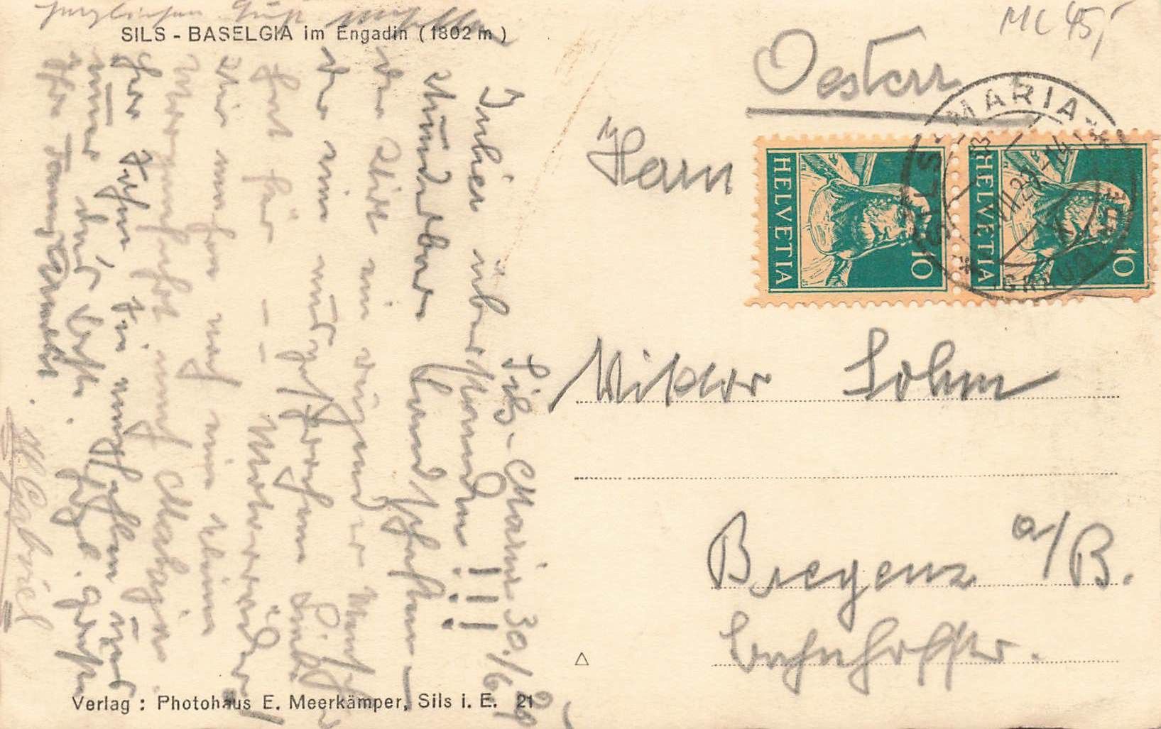 Cartes postales: Sils baselgia im engadin – D'occasion à Biasca par Blenio71 1