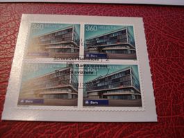 Dauermarke Bahnhof Bern 3.60, 2018, FDC + Lose 4erblock ET-o