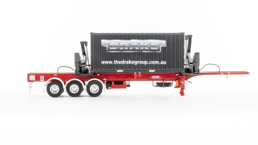 WSI Models Kit di modellismo & Modellini statici: WSI/Drake; BOXLOADER CORPORATE LIVERY + 20FT DRAKE CONTAINER – Nuovo (secondo la descrizione) da Dagmersellen venduto da FBM-Bacheli 1