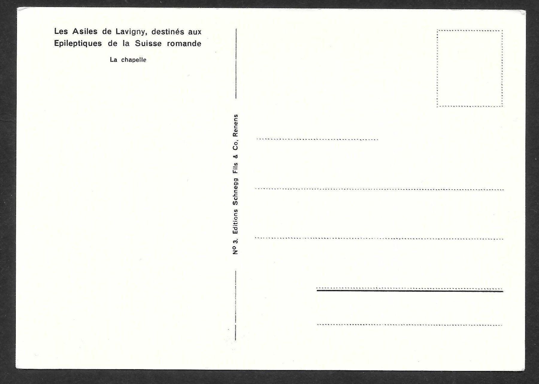 Cartoline postali: Lavigny Les Asiles La Chapelle – Usato da Olten venduto da clotaldi 1
