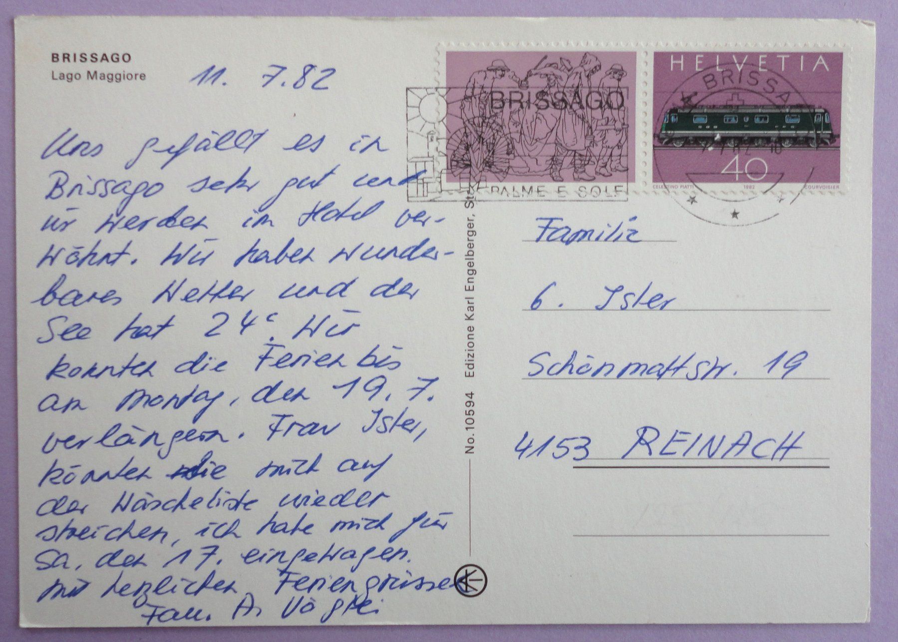 Cartoline postali: Brissago - Lago Maggiore – Usato da Fétigny venduto da Billy2miny 1