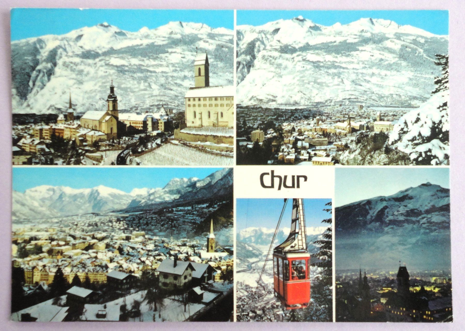 Ansichtskarten: Chur mit dem Calanda – Gebraucht aus Fétigny von Billy2miny
