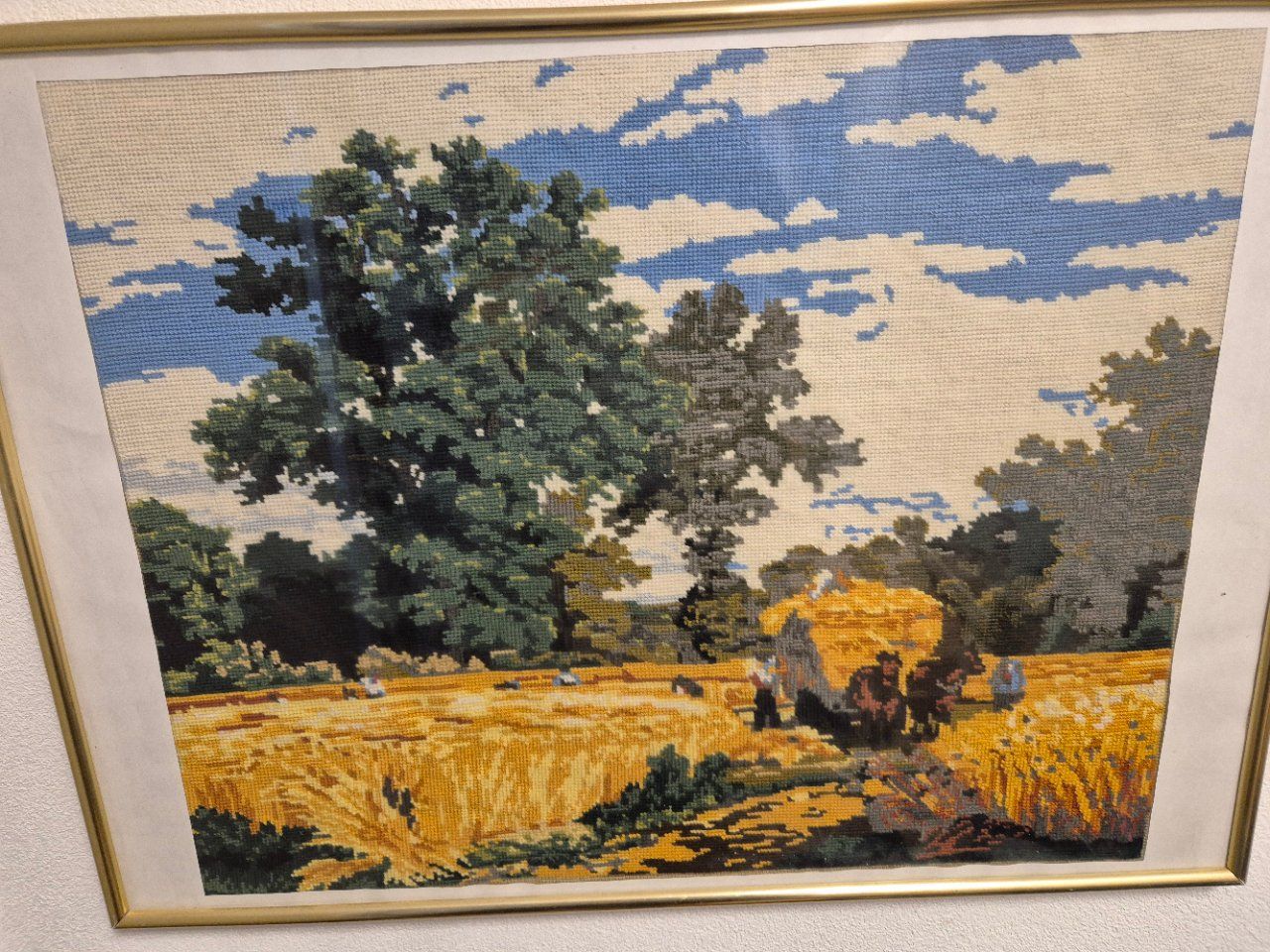 Foto & Immagini: Gobelin Bild Kornfeld mit Eichen 70 x 52 – Usato da Lalden venduto da aneleh58