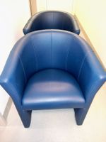 2Stk. Clubsessel blau Kunstleder