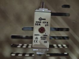 Sicherung Schmelzsicherung 50A 500v 1Stück Weber NH000 KTF M