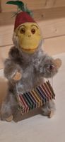 Affenfigur mit Akkordeon Vintage Spielzeug 20 cm