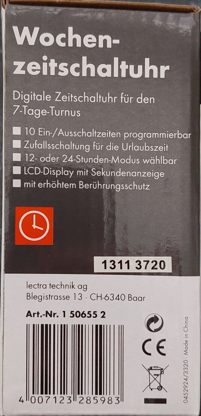 Componenti elettronici: Wochenzeitschaltuhr | NEU! – Nuovo e nell'imballaggio originale da Schongau venduto da lanobe 2