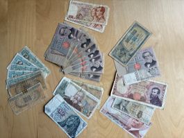 Konvolut alte Banknoten verschiedener Länder gebraucht