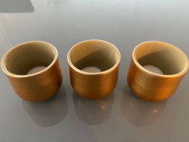 3 Stk. Kerzenhalter Gold