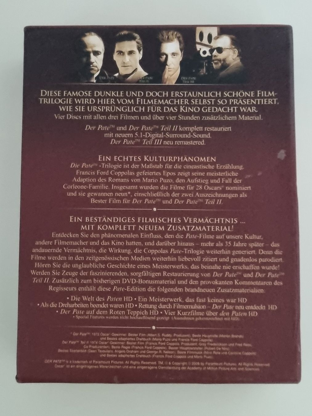 Alle DVDs: Blu-Ray: Der Pate - Collection Teil 1-3 – Gebraucht aus Ehrendingen von Thomas_2 1