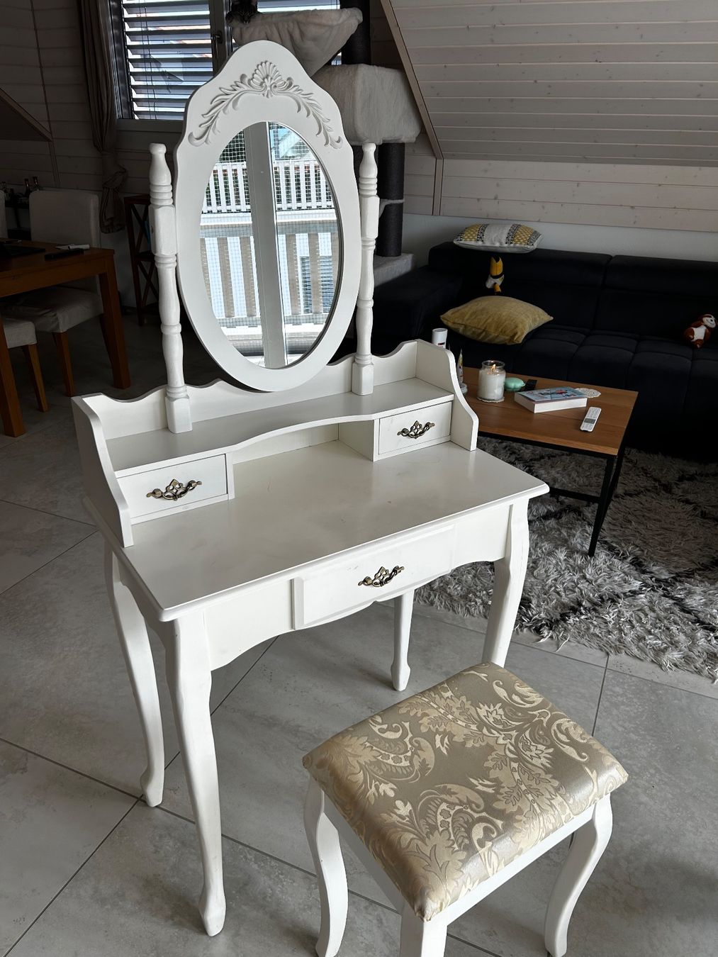 Tavoli da trucco: Schminktisch mit Spiegel und Hocker – Usato da Roggwil BE venduto da Jessica085 6