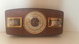 Station Météo Vintage en bois et laiton