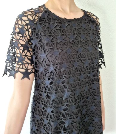 STEFFEN SCHRAUT KLEID DRESS 40 L SCHWARZ BLAU , top zu JACKE
