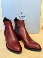 Prada Stiefeletten Bordeaux Leder, Grösse 37