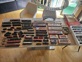 Mega Konvolut Lima HO Eisenbahn Züge Lok, Schienen Zubehör