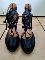 Italienischer Echt Leder High Heel 37.5 schwarz NEU