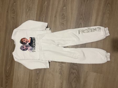 Girls' Frozen Sweater, White, Size 110/116