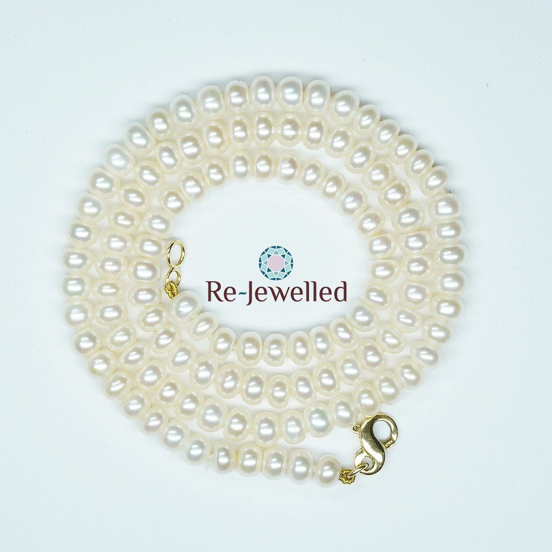 Catenine: Perlenkette mit 18k Gelbgoldverschluss – Usato da Bülach venduto da Re-Jewelled 6