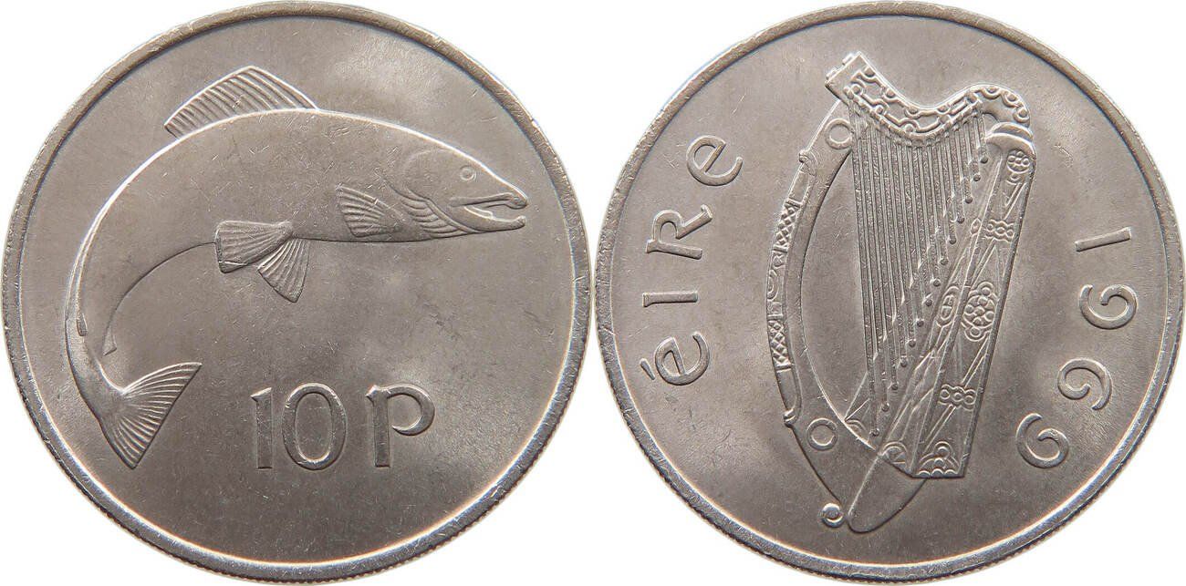 Tutti le monete: 10 Pence Irland 1969 – Usato da Kriens venduto da TSCH1