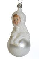 Weihnachtskugel - Glasornament "Schnee-Kinder"