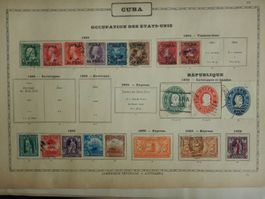 Cuba Kuba Sammlung II auf uralten Vordruckseiten. Siehe Besc