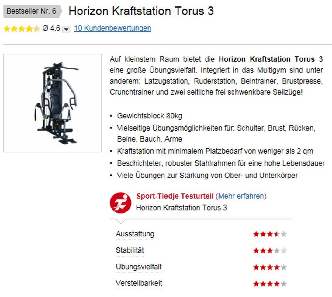 Hometrainer: Kraftstation Horizon Torus 3 – Usato da Rüdlingen venduto da Don_pedro 4