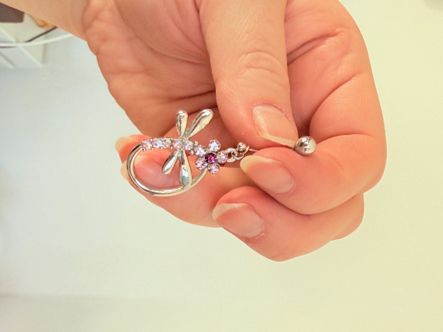 Piercingschmuck: Piercing de nombril libellule et fleur - Été approche! – Neu und originalverpackt aus Genève von AGBERG 8