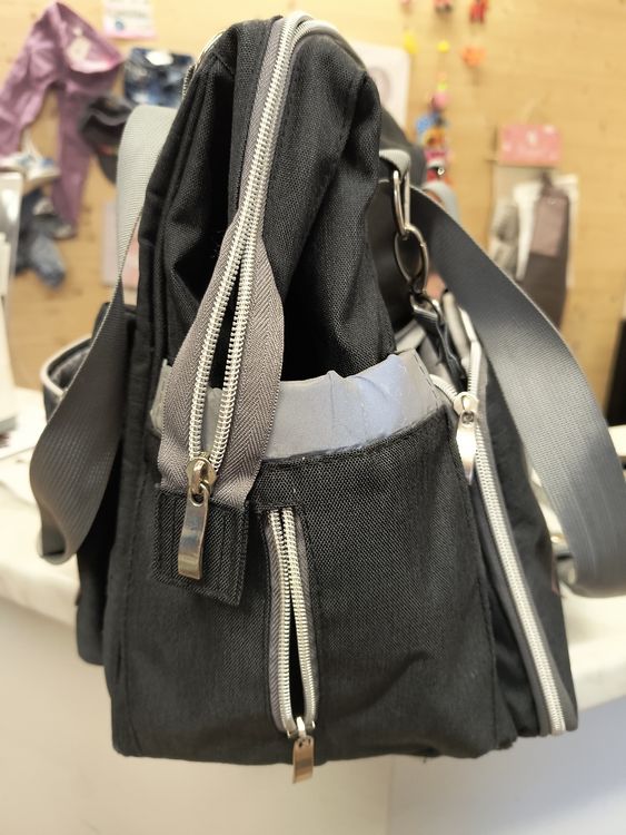 Fillikid Borse & Zaini: Geräumige Wickeltasche viele Fächer schwarz grau / fillikid – Usato da Schöfflisdorf venduto da kin_2dp9 2