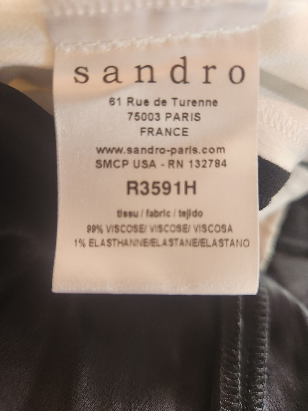 Sandro Vestiti: Robe Sandro noire et blanche courte chic - Taille 2 – Usato da Niedergösgen venduto da Eva2410 5