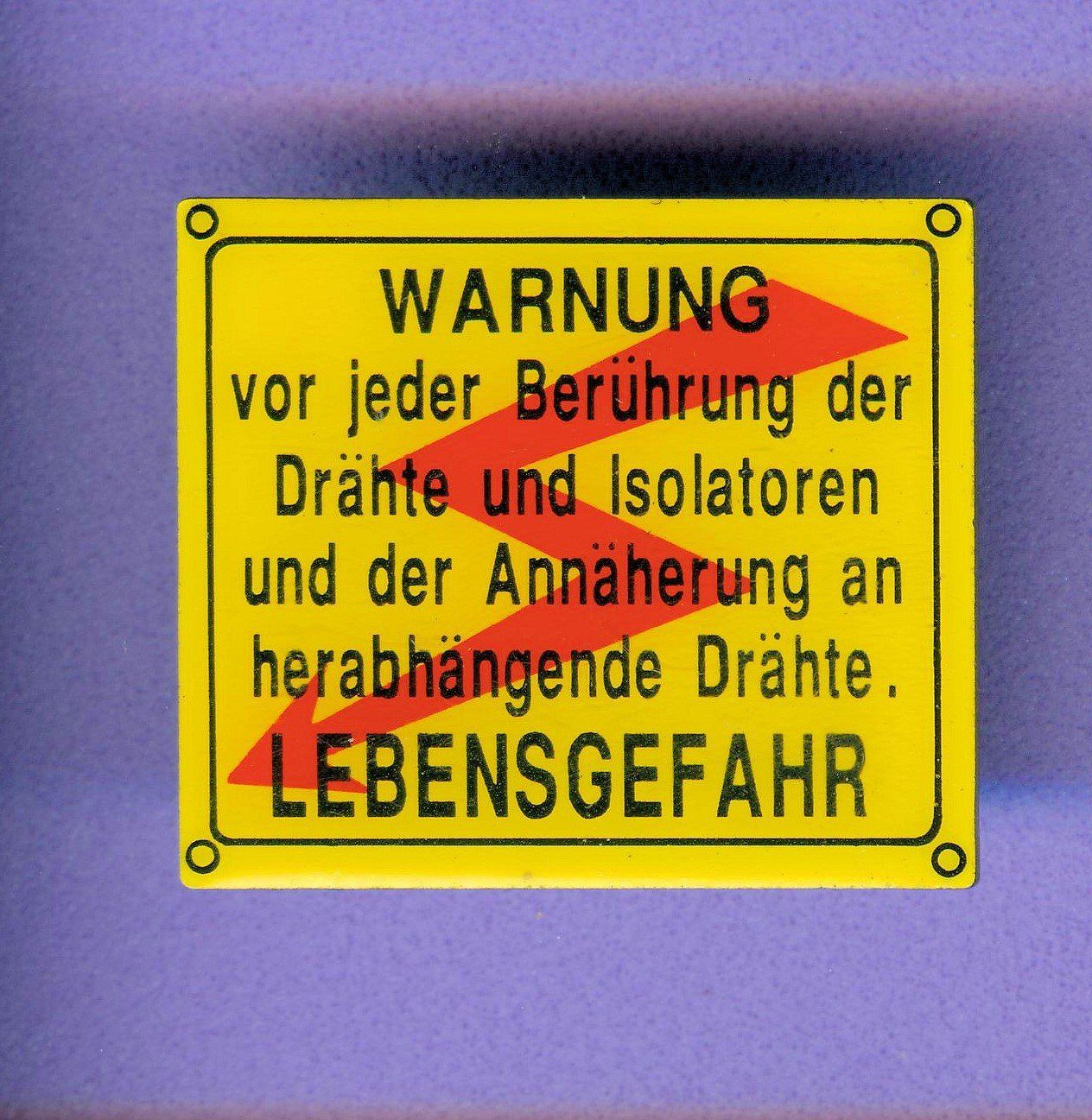 SBB/CFF/FFS Placchette & Badge: WARNUNG  LEBENSGEFAHR – Usato da Winterthur venduto da Sammleroase