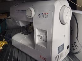 Nähmaschine AEG 11220 Weiss gebraucht  ohne stromkabel
