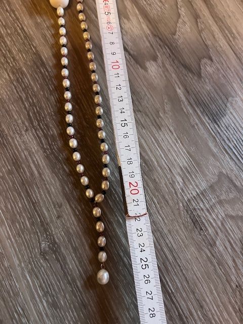 Catenine: 585 Schöne Perlen Kette mit Stempel – Usato da Neerach venduto da romiping 8