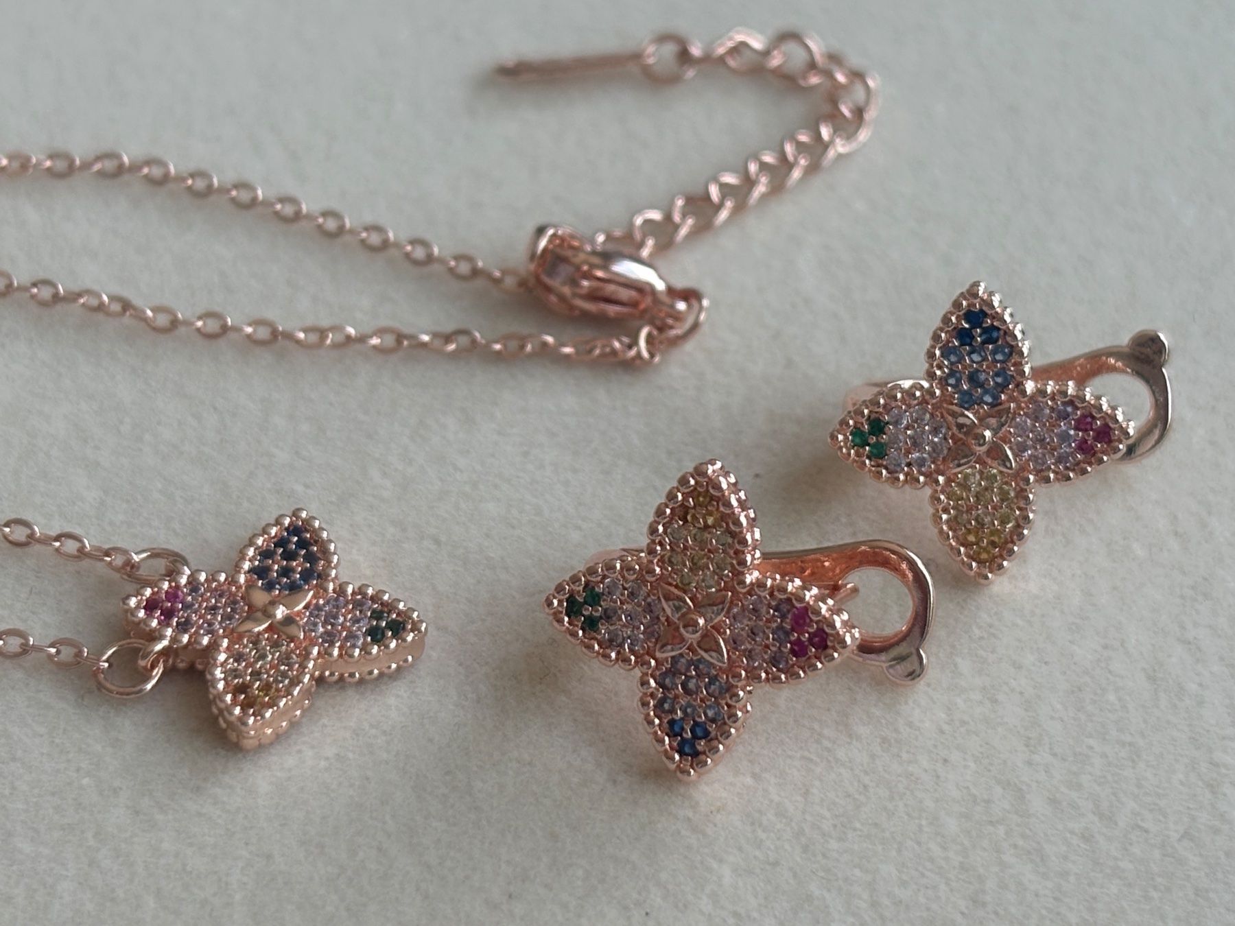 Catenine: Luxus Elegante Set Kette Ohrstecker Multicolore – Nuovo (secondo la descrizione) da Biel-Bienne venduto da Roserosse13 6