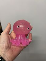 Squish Poulpe rose à ventouses - jouet squisch antistresse
