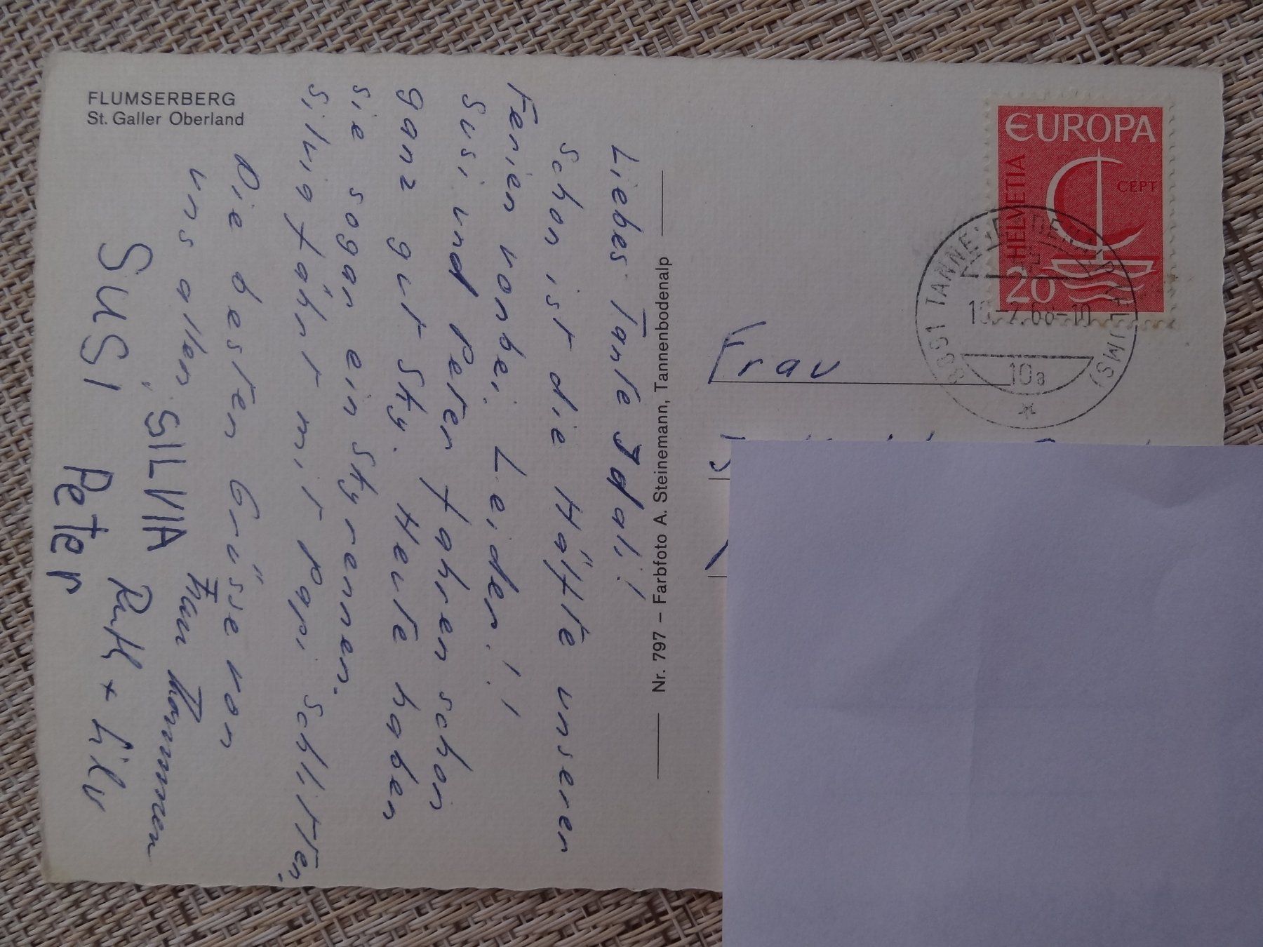 Cartoline postali: Flumserberg - St. Galler Oberland - 1968 – Usato da St Léonard venduto da Riglin 1