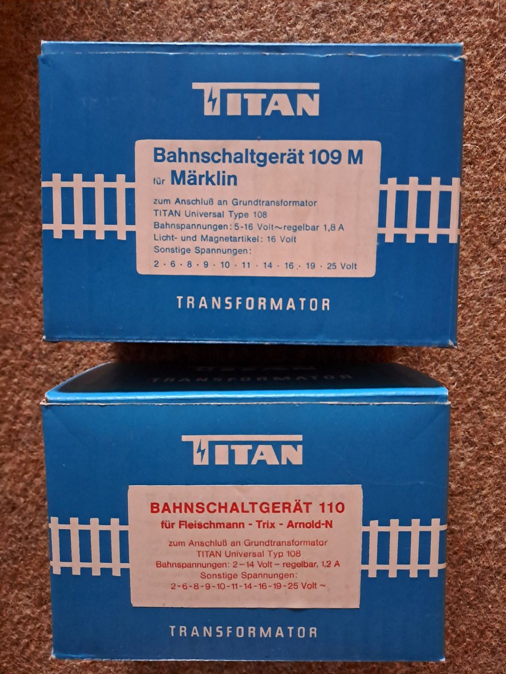 Märklin Modellini di ferrovie: Titan Transformator Märklin und Fleischmann - ungeprüft! – Usato da Wängi venduto da Raettli10