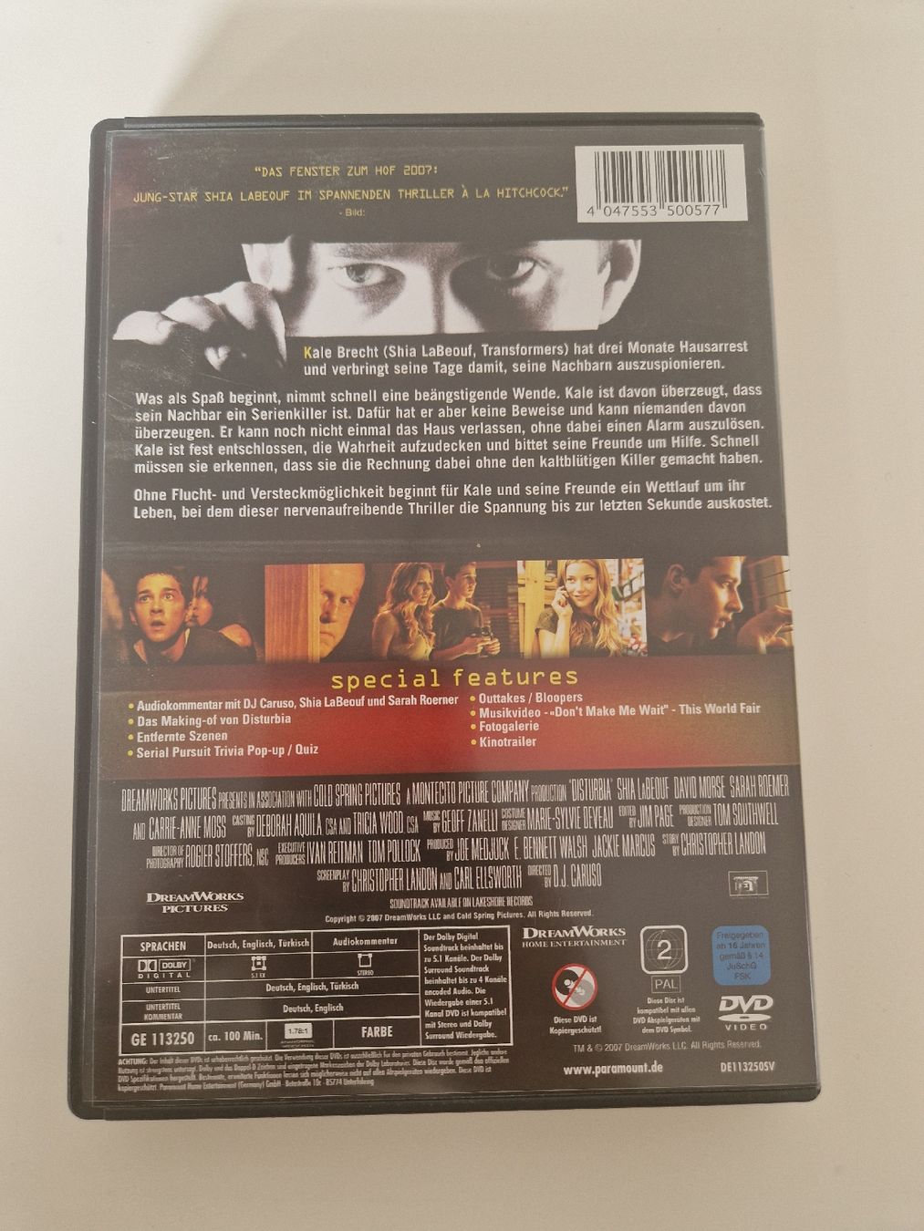Tutti i DVDs: DVD Disturbia – Usato da Emmenbrücke venduto da alexa1983 1