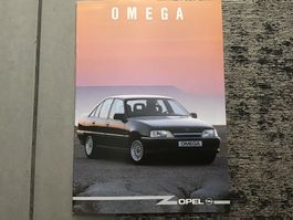 Opel Omega Verkaufsprospekt 22 Seiten August 1990
