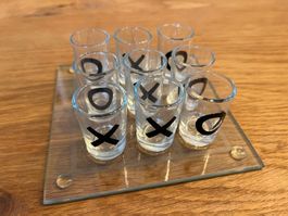 Trinkspiel "Tic-Tac-Toe" aus Glas