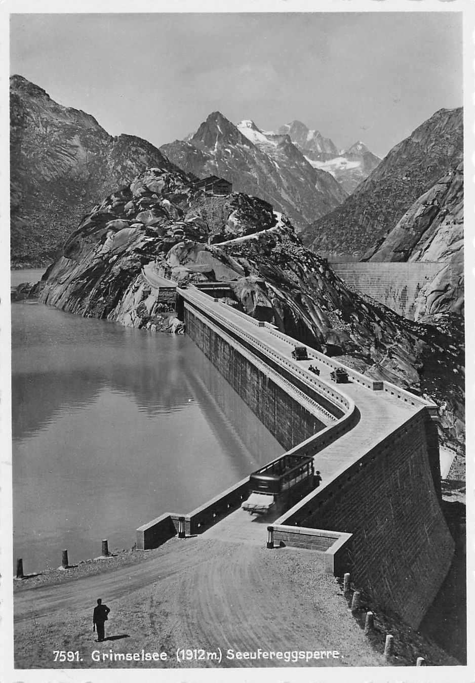Ansichtskarten: Grimselsee Damm G – Gebraucht aus Biasca von Blenio71