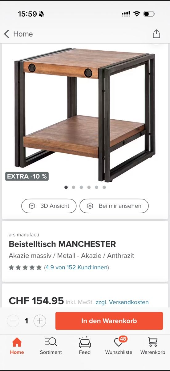 Tische: Beistelltisch Manchester  – Gebraucht aus Regensdorf von ank_gyt7 1