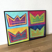 King Pop Art Kunst Bild Crown Kronen Farben Modern Urban